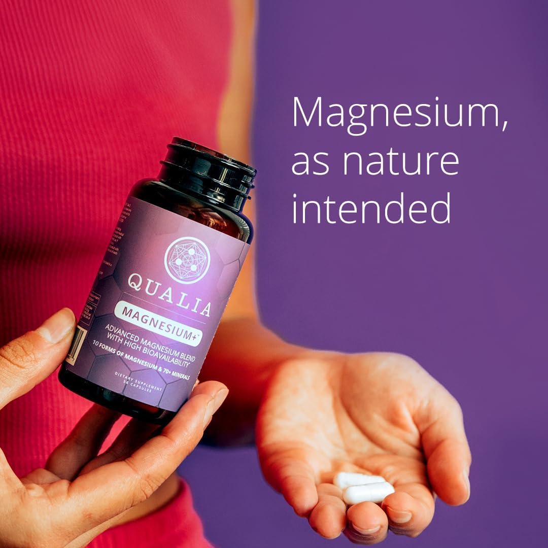 Qualia Magnesium Supplement | 10 Bioavailable Forms, Including Magnesium Glycinate, with 70+ Supporting Minerals, +7 Amino Acids | Doctor-Formulated to Support Sleep, Stress Relief, Heart, Relaxation QUALIA LIFE SCIENCES buy australia supplements