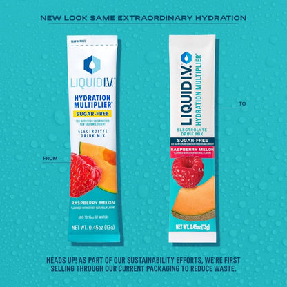 Liquid I.V.® Hydration Multiplier Sugar-Free - Raspberry Melon | Electrolyte Powder Drink Mix | 3 Pack (42 Servings) Liquid I.V.Buy Supplements Australia