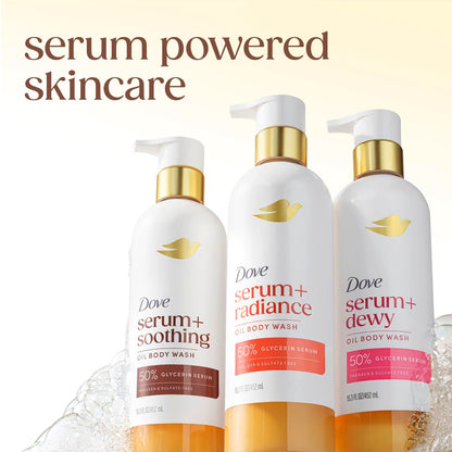 Dove Serum+ Soothing Oil Body Wash, Almond & Oil Sandalwood, 15.3 fl oz Dove