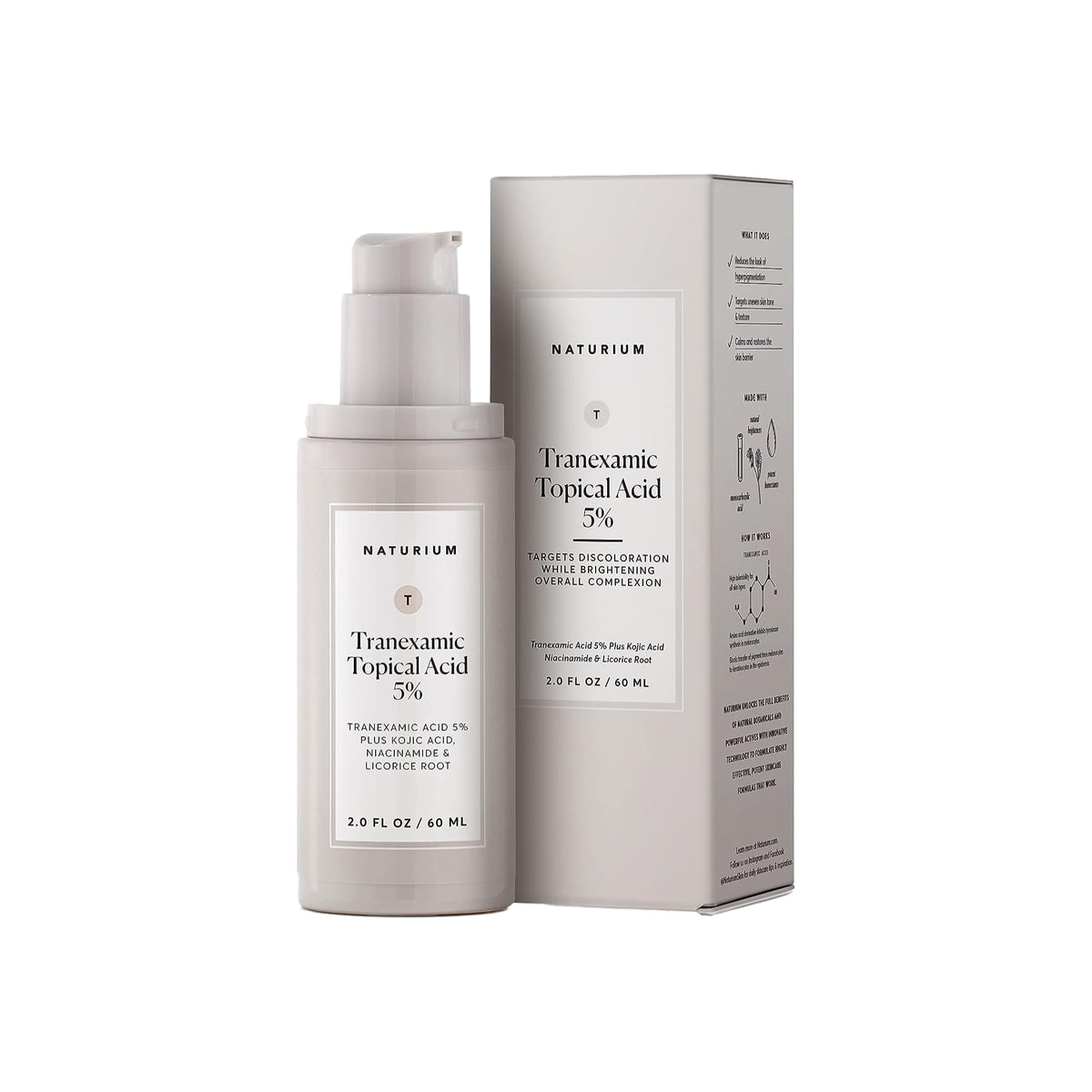 Naturium Tranexamic Topical Acid 5% Jumbo, Face & Skin Care with Kojic Acid, Niacinamide & Licorice Root, 2 oz Naturium
