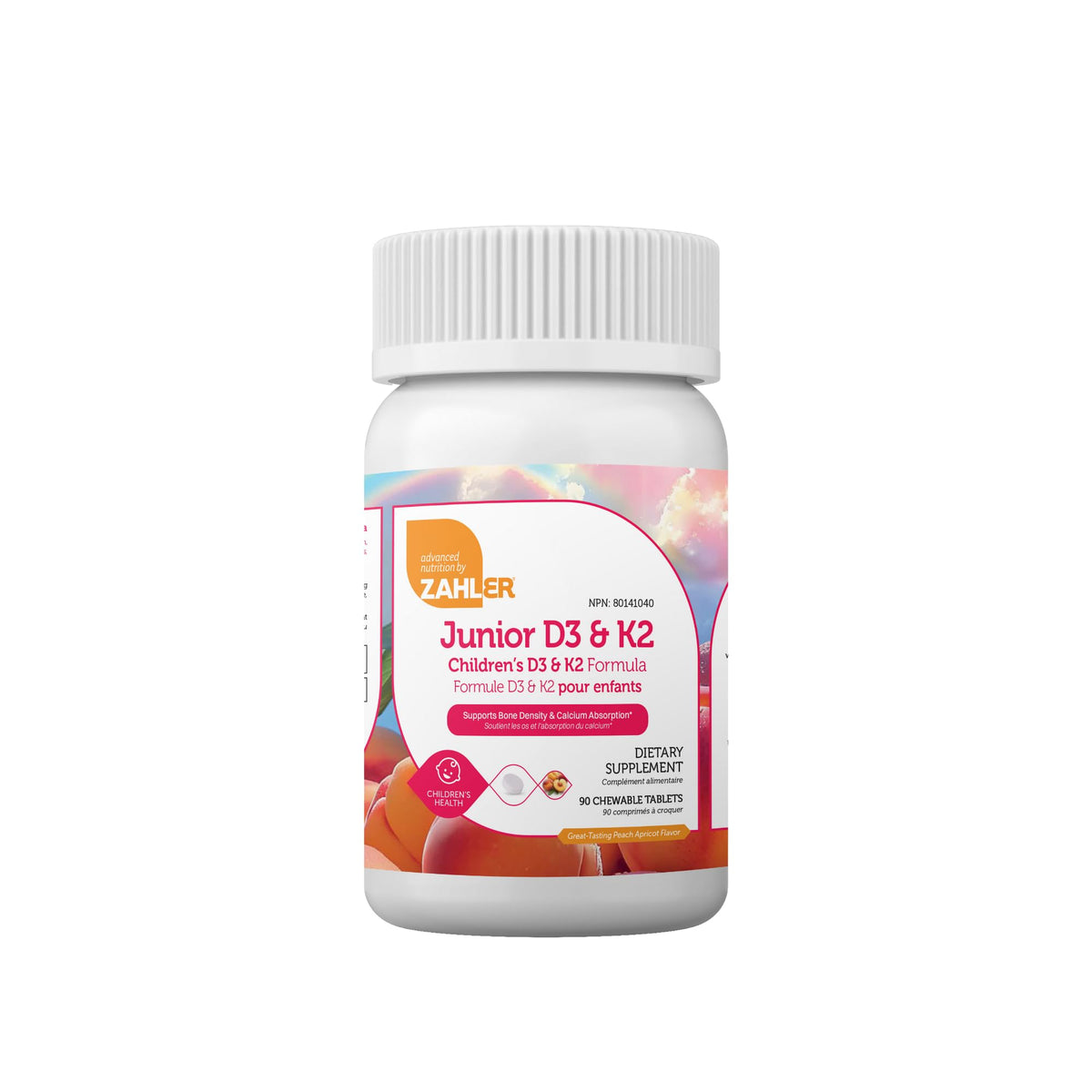 Zahler - Junior Vitamin D3 + K2 Chewable Tablets for Kids| Vitamin D for Kids 2000 IU | Delicious Vitamin D K2 Chews to Support Healthy Bones & Teeth Zahler