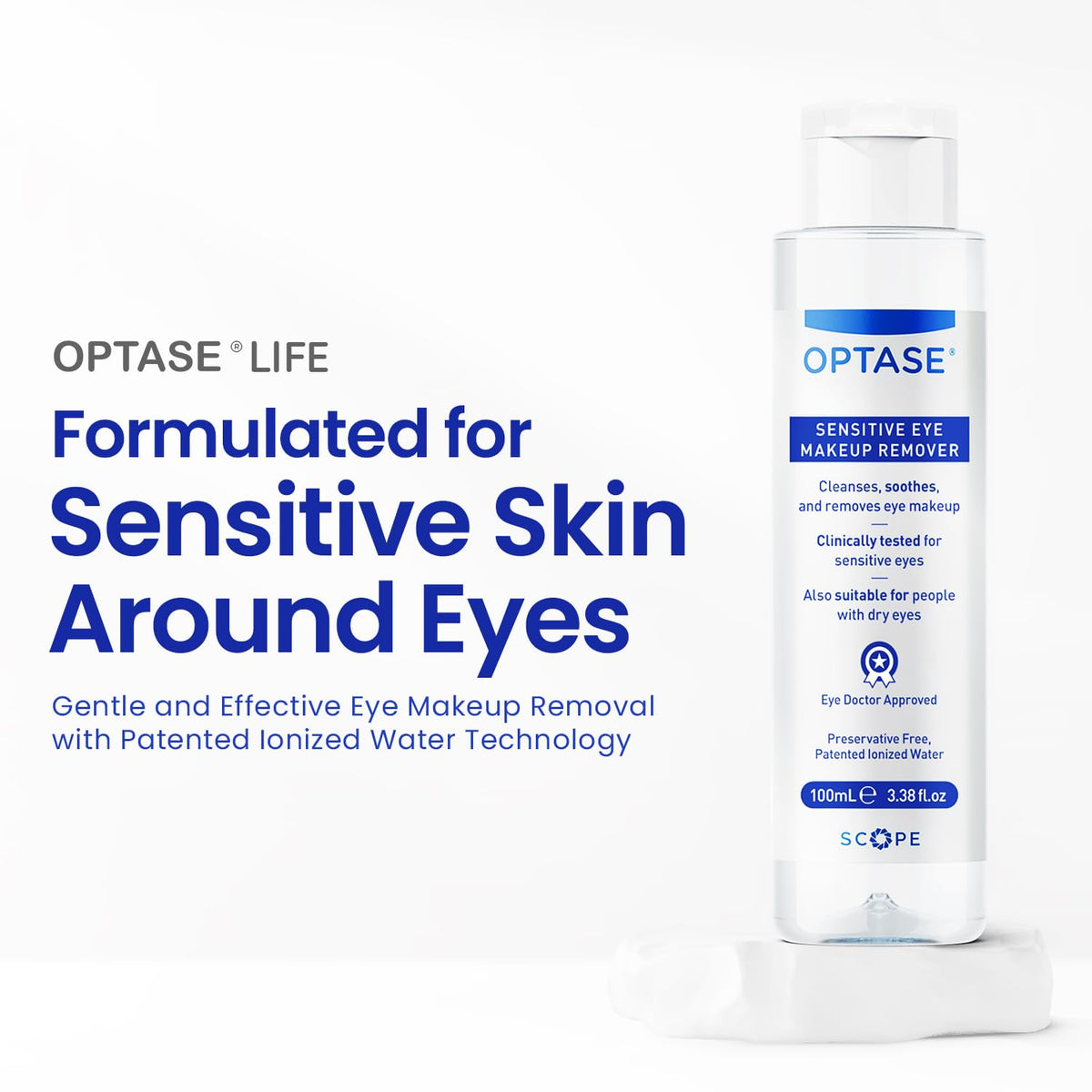 OPTASE® Life Sensitive Eye Makeup Remover, 100 ml Optase