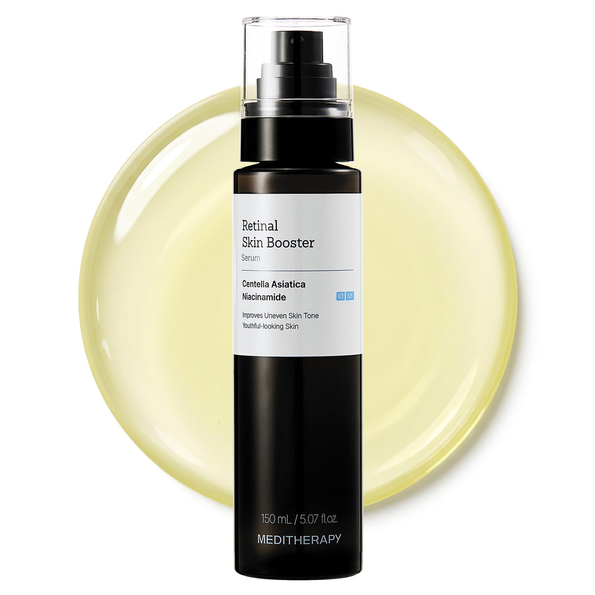 MEDITHERAPY Retinal Skin Booster Serum 5.07 fl oz | Retinaldehyde, Niacinamide, Cica | Korean Hydrating Face & Body Serum for Dull, Uneven Skin, All Skin Types, K-Beauty MEDITHERAPY
