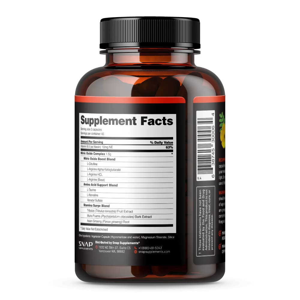 Snap Supplements Nitric Oxide Booster, Nitric Oxide Supplement for Blood Circulation Snap Supplements buy australia supplements