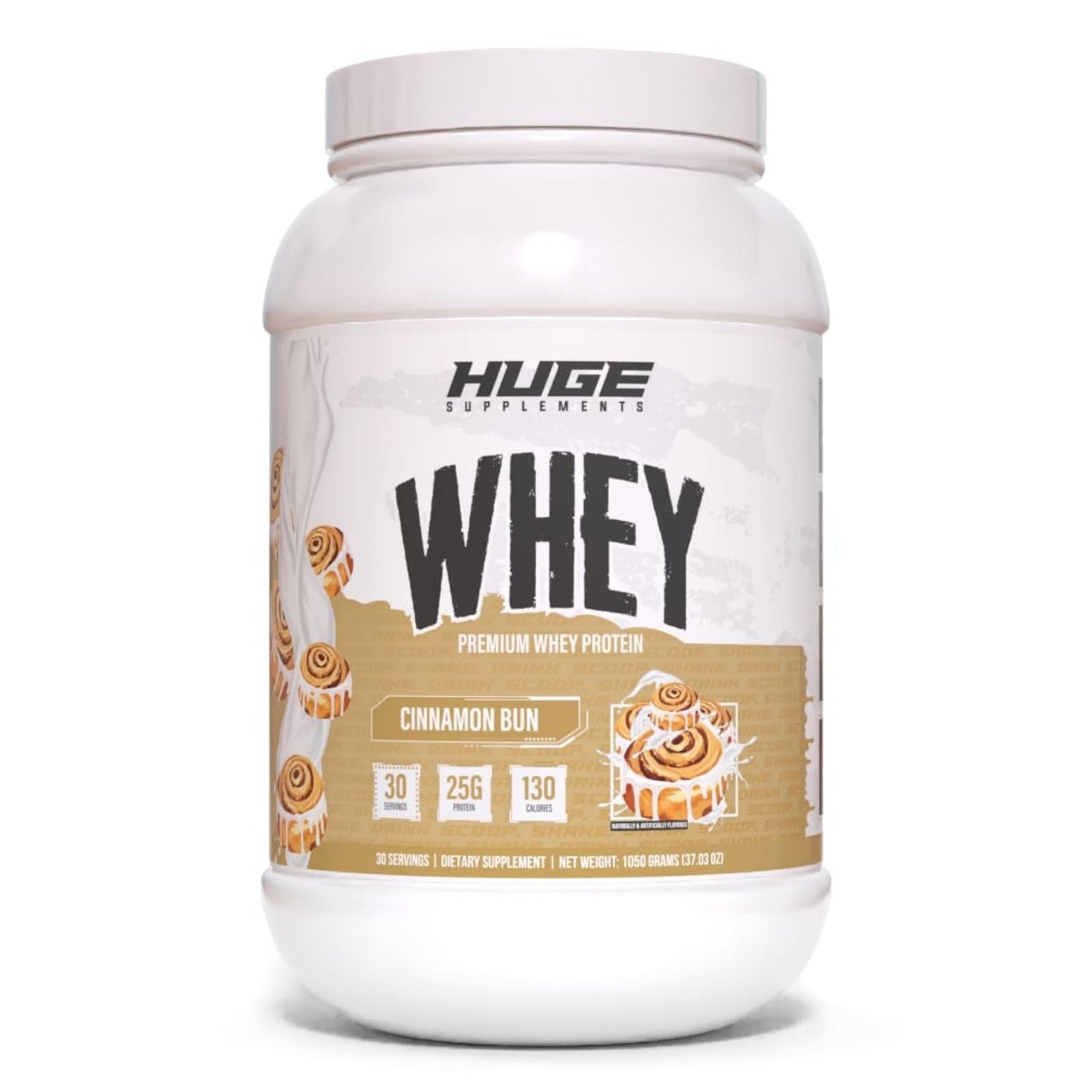 Huge Whey, Protein Powder for Muscle Gain, 25g Protein, 12g EAAs, Supports Muscle Growth, Performance & Recovery (Chocolate Brownie, 30 Servings)
