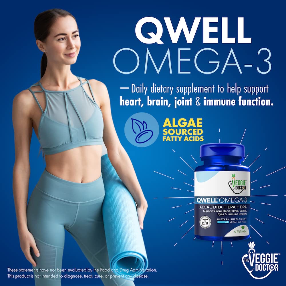 Vegan Omega 3 Supplement – Algae Omega 3 with DHA EPA DPA – Vegan Capsules from Algal – Fish Oil Alternative – Plant-Based Algae Oil Formula – Non-GMO The Veggie Doctor