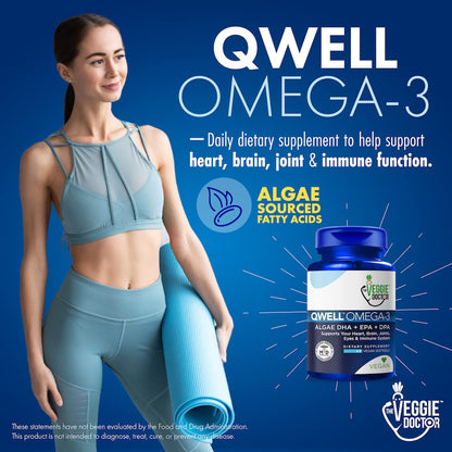 Vegan Omega 3 Supplement – Algae Omega 3 with DHA EPA DPA – Vegan Capsules from Algal – Fish Oil Alternative – Plant-Based Algae Oil Formula – Non-GMO The Veggie Doctor