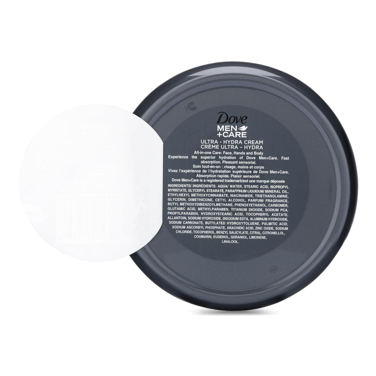 Dove Men+Care Ultra Hydra Cream, Face, Hands and Body care, All Skin Types, 4-Pack of 2.53 Oz Each Dove