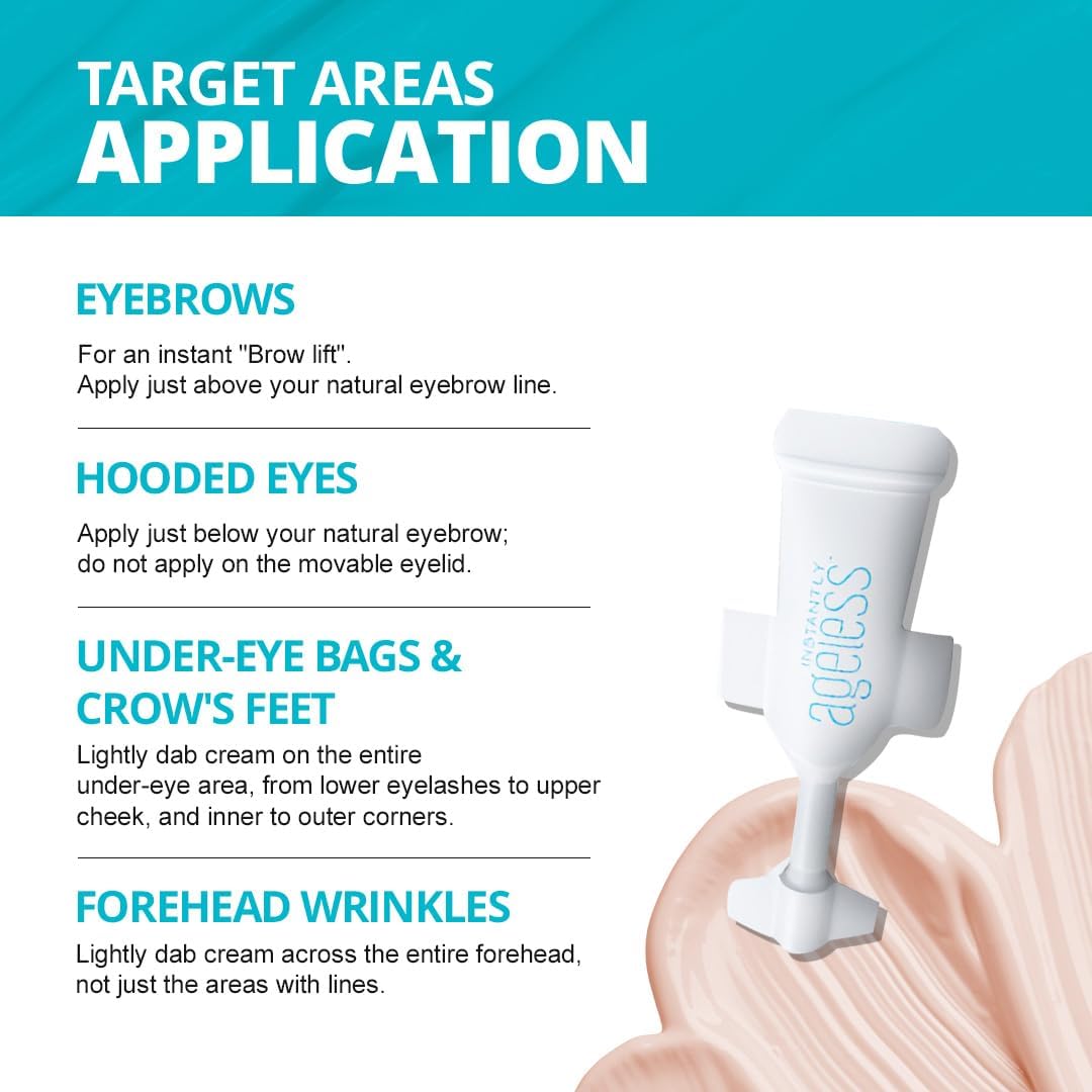 Instantly Ageless Facelift in a Box 25 Vials Eye Bag Remover + Makeup Brush Instantly Ageless