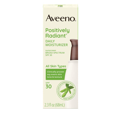Aveeno Positively Radiant Daily Face Moisturizer SPF 30, 2.3 fl. oz Aveeno