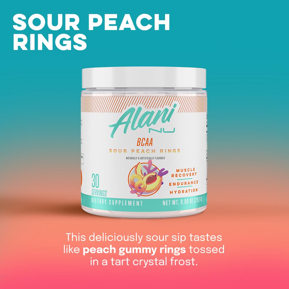 Alani Nu Breezeberry Pre Workout and BCAA Sour Peach Rings Post Workout Powder Alani Nu buy australia supplements