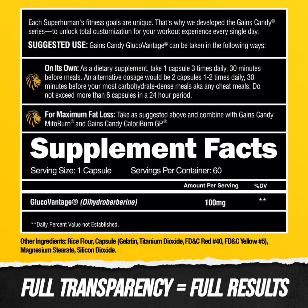 ALPHA LION Gains Candy, Pills that Support Weight Loss, Energy Supplements, 100% Natural Extract, Calorie Burning, Regulates Healthy Metabolism, 60 Capsules (Fat Loss - CaloriBurn®)