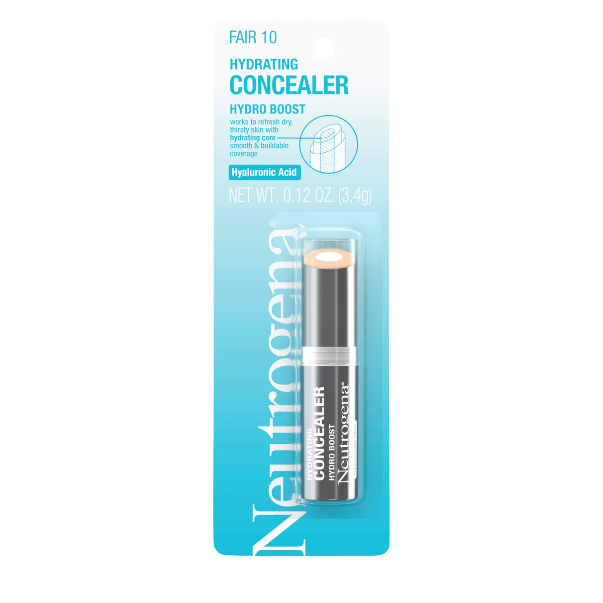 Neutrogena Hydro Boost Concealer Stick, 10 Fair, 0.12 oz Neutrogena