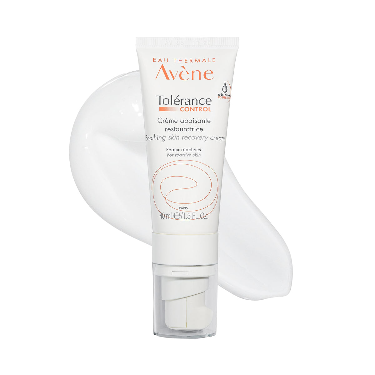 Avène Tolerance Control Soothing Recovery Cream, Sensitive Skin, 1.3 oz Eau Thermale Avène