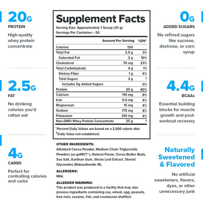 LEGION Whey Protein Powder - Naturally Flavored Whey Protein Concentrate with BCAAs - Supports Muscle Growth & Recovery, Gluten Free, No Added Sugar Protein Powder - Vanilla Flavor (30 Servings)