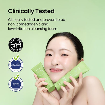beplain Mung Bean pH-Balanced Cleansing Foam for Sensitive Skin, 5.4 fl oz beplain