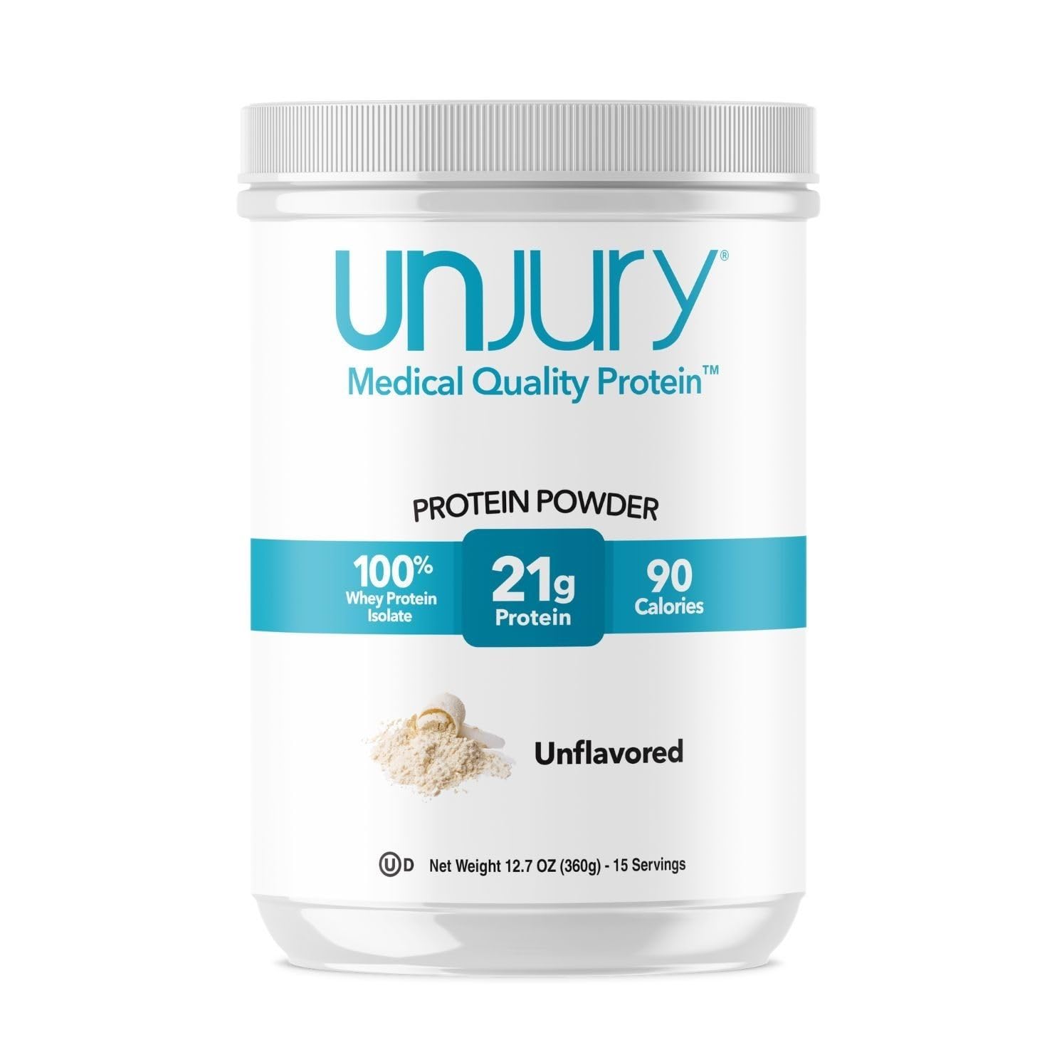 Unjury Unflavored Protein Powder | 21g 100% Whey Isolate Protein Powder | Unflavored Whey Protein Powder | Low Carb and Sugar Free Whey Protein Isolate | Gluten Free Unjury buy australia supplements