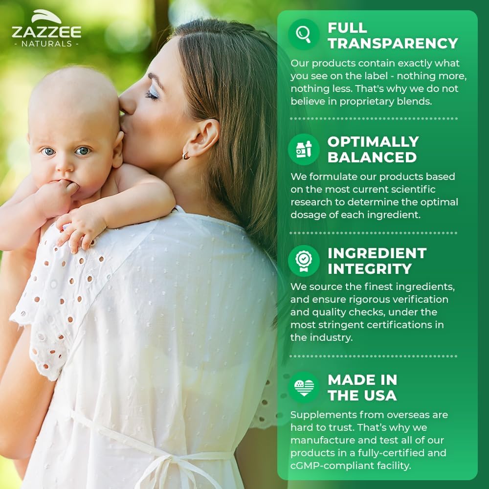 Zazzee Myo-Inositol Capsules, 2000 mg per Serving, 120 Vegan Capsules | Ideal Dosage for 40:1 Ratio, Certified Kosher, Hormone Balance & Healthy Ovarian Function Support, Non-GMO, Made in the USA Gsupps Australia