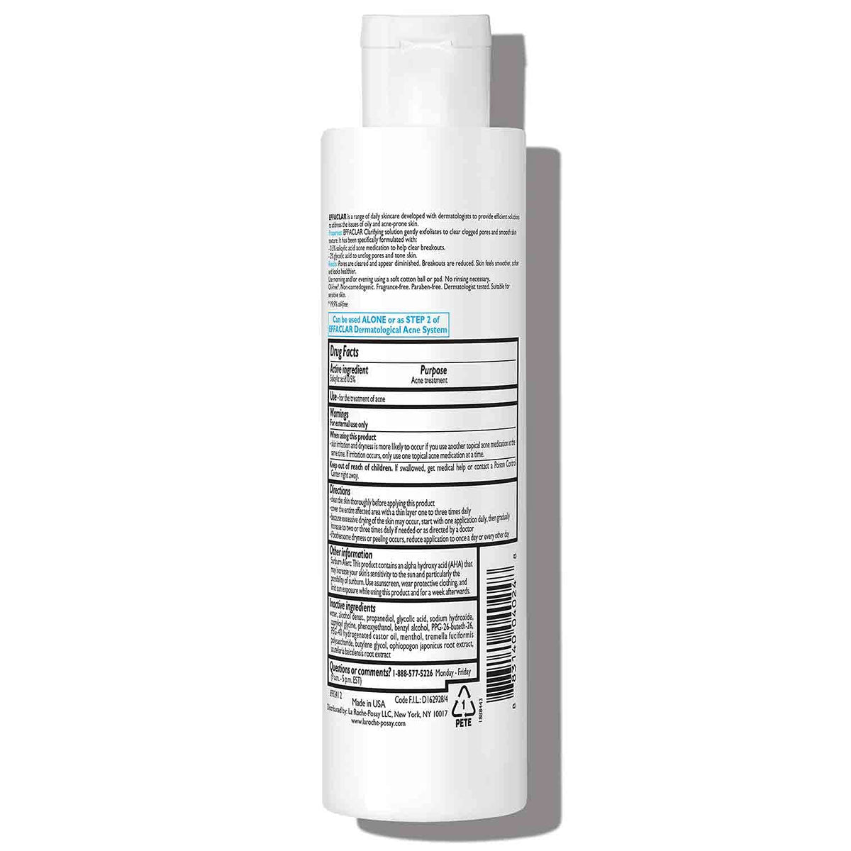 La Roche-Posay Effaclar Clarifying Solution Salicylic Acid Toner, 6.7oz La Roche-Posay