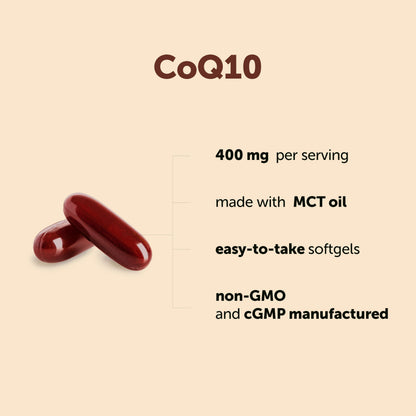 Micro Ingredients CoQ10 400 mg Per Serving, 240 Softgels | Made with Coconut MCT Oil | Coenzyme Q10 (Ubiquinone) | Non-GMO Micro Ingredients