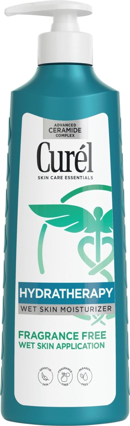 Curel Hydra Therapy In Shower Lotion, Itch Defense Body Moisturizer with Advanced Ceramide Complex, Vitamin E, & Oatmeal Extract, 12 Oz Curel