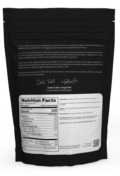 True Nutrition - Highly Branched Cyclic Dextrin - Carbohydrate Powder for Sustained Intra-Workout Energy, Enhanced Post-Workout Muscle Recovery True Nutrition