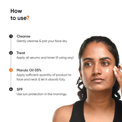 Minimalist Marula Oil 5% Face Moisturizer for Dry, Dehydrated, Flaky Skin | With Hyaluronic Acid, Vitamin E, Vitamin F for Barrier Repair & Hydration | For Women & Men | 1.7 Oz / 50 gm Minimalist