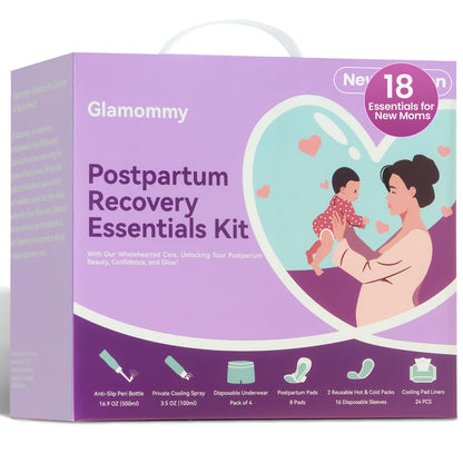 Glamommy Postpartum Recovery Essentials Kit, Labor & Delivery Care for Mom Glamommy
