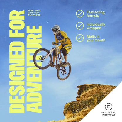 June Science Daily Hero for Men | Fast Melt Pre + Probiotic for Men - Tangerine Flavor, 30 Powder Sachets June Science