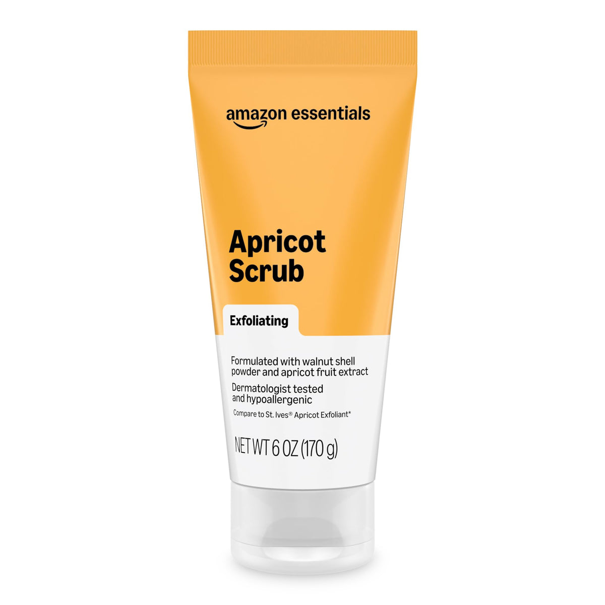 Amazon Essentials Exfoliating Apricot Face Scrub, Facial Cleanser, 6 Fluid Ounce Amazon Basics