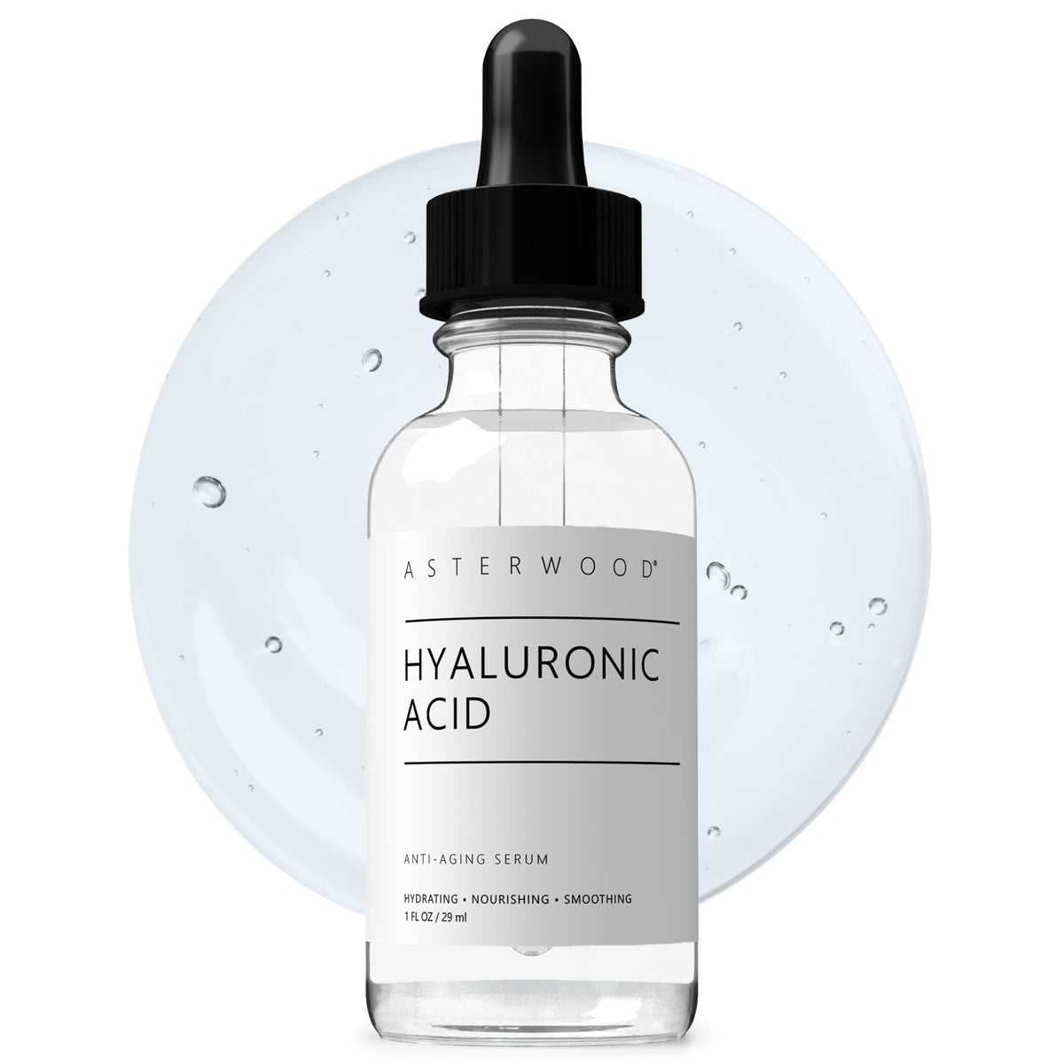 Asterwood Pure Hyaluronic Acid Serum for Face, Anti-Aging & Hydrating Asterwood