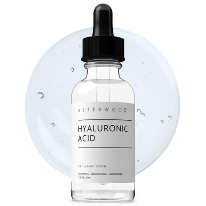 Asterwood Pure Hyaluronic Acid Serum for Face, Anti-Aging & Hydrating Asterwood