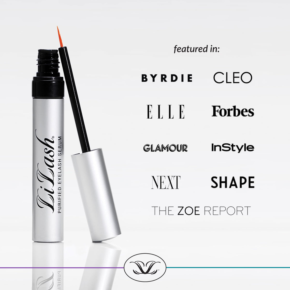 LiLash Purified Eyelash Serum for Longer & Fuller-Looking Lashes - Eyelash Enhancer, Safe for Use with Contacts, Lash Extensions, Sensitive Eyes - Vegan & Cruelty-free (2mL, 90-Day Supply) LiLash