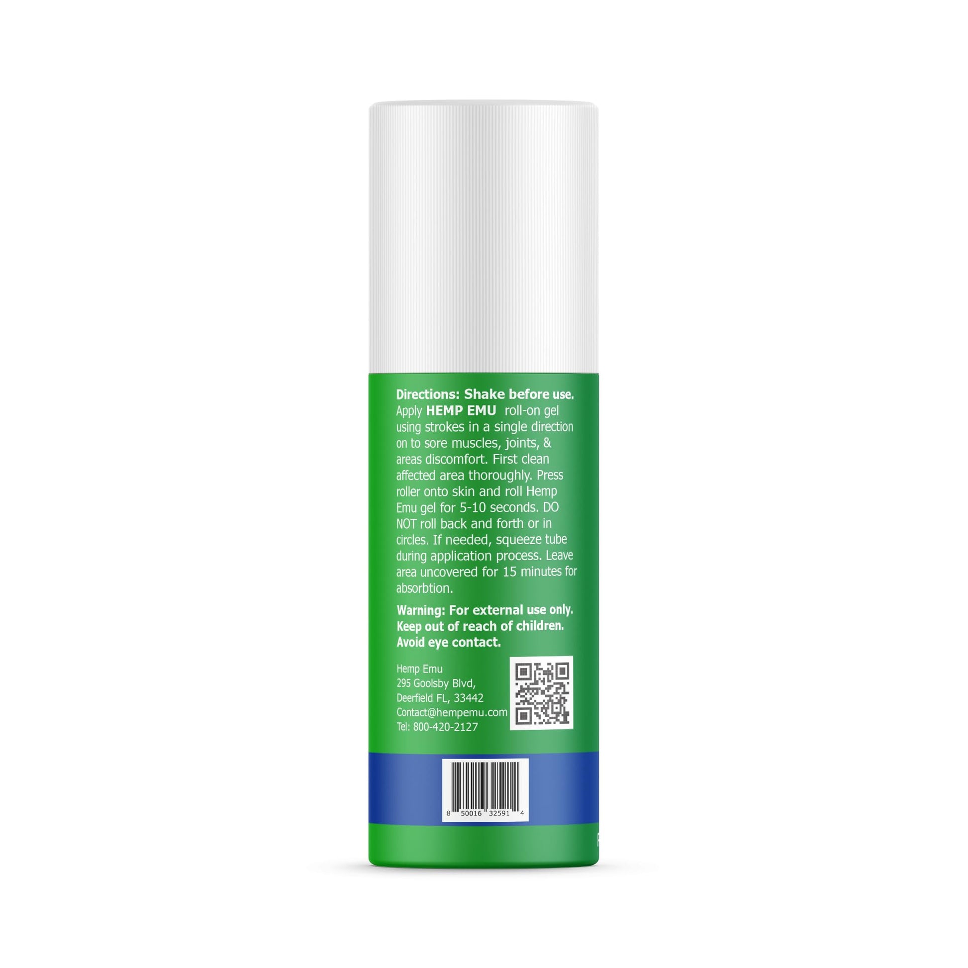 Hemp Emu - Hemp Roll On Gel - Muscle Rub for Back & Joint Discomfort - Soothing Gel with Organic Hemp Oil, Emu Oil, Menthol, Eucalyptus, Aloe Vera Hemp Emu buy australia supplements