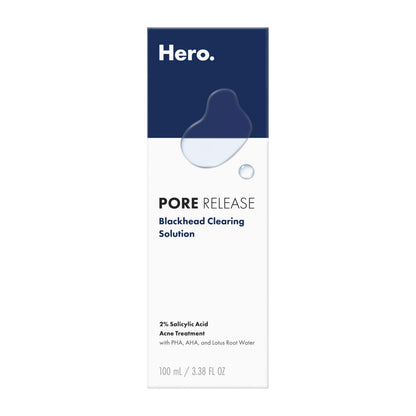 Hero Cosmetics Pore Release Blackhead Clearing Solution, Exfoliating 2% Salicylic Acid Toner Featuring AHA, BHA, and PHA HERO COSMETICS