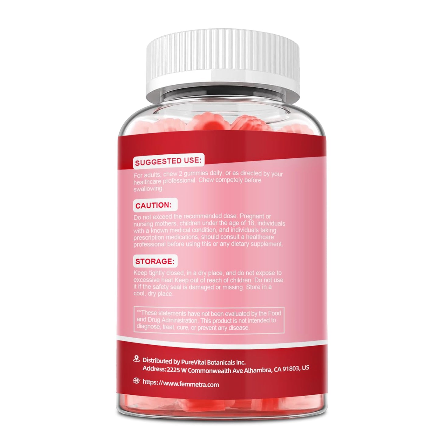 Femmetra 18-in-1 Probiotics for Women with Prebiotics - 200 Billion CFU with Digestive Enzyme, Cranberry, Kombucha - Sugar-Free Vaginal Gummies, Femmetra