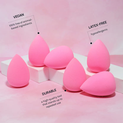 AOA Studio Collection makeup Sponge Set Latex Free and High-definition Set of 6 makeup Wonder blender For Powder Cream and Liquid, Super Soft Wonder Beauty Cosmetic AOA STUDIO
