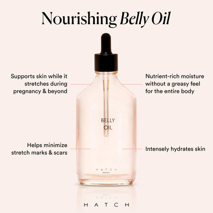 HATCH Belly Oil, Pregnancy & Postpartum Body Skincare, 6.7 Fl Oz HATCH