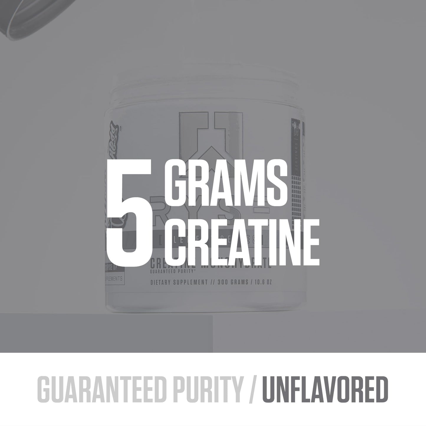 RYSE Creatine Monohydrate Powder - Unflavored - Supports Men & Women Lean Muscle Growth, Strength, Power, and Endurance - Helps Reduce Fatigue and Improve Workout Recovery - 60 Servings