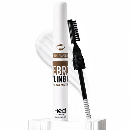 HECI BEAUTY Clear eyebrow Gel,Wax Hybrid brow gel with Dual Brush,8ml HECI BEAUTY