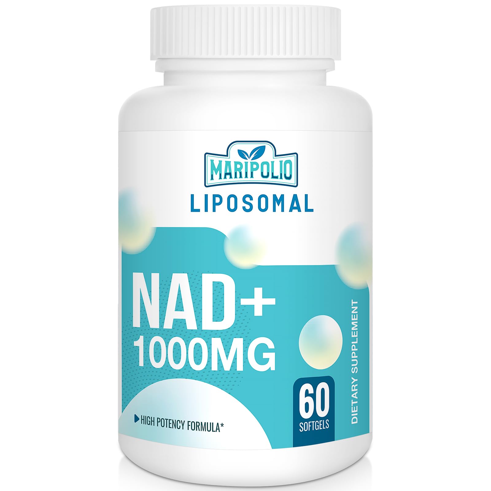 Maripolio Liposomal NAD+ 1000 mg Supplement | High Bioavailability Liposomal Delivery | Cellular Energy & Wellness Support | Pure NAD+ Dietary Supplement for Men,Women, 60 Softgels Maripolio buy australia supplements