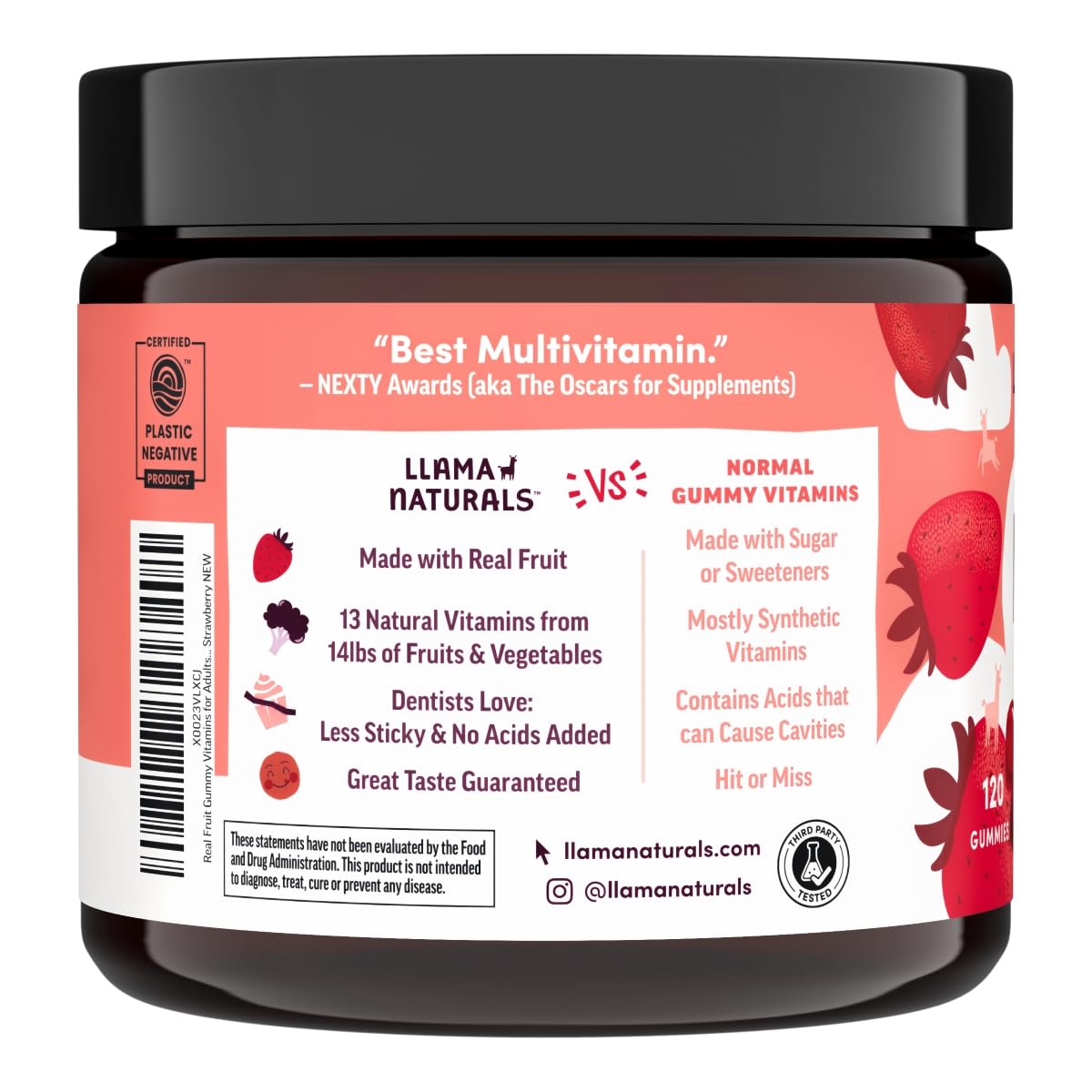 Llama Naturals Multivitamin for Women & Men, Vegan, Organic Gummies with Vitamin D, C & K, Adults Real Fruit Gummy Vitamins Llama Naturals buy australia supplements
