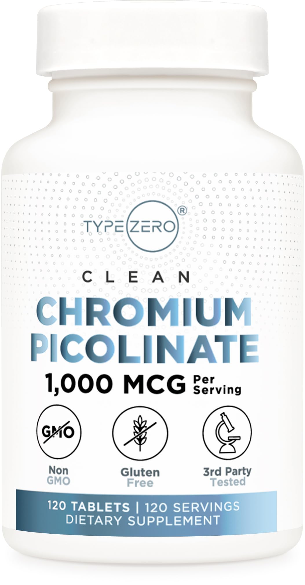 Type Zero Clean Chromium Picolinate Tablets (120 Servings, 1,000 MCG Per Serving) - Non-GMO, Gluten Free Type Zero buy australia supplements