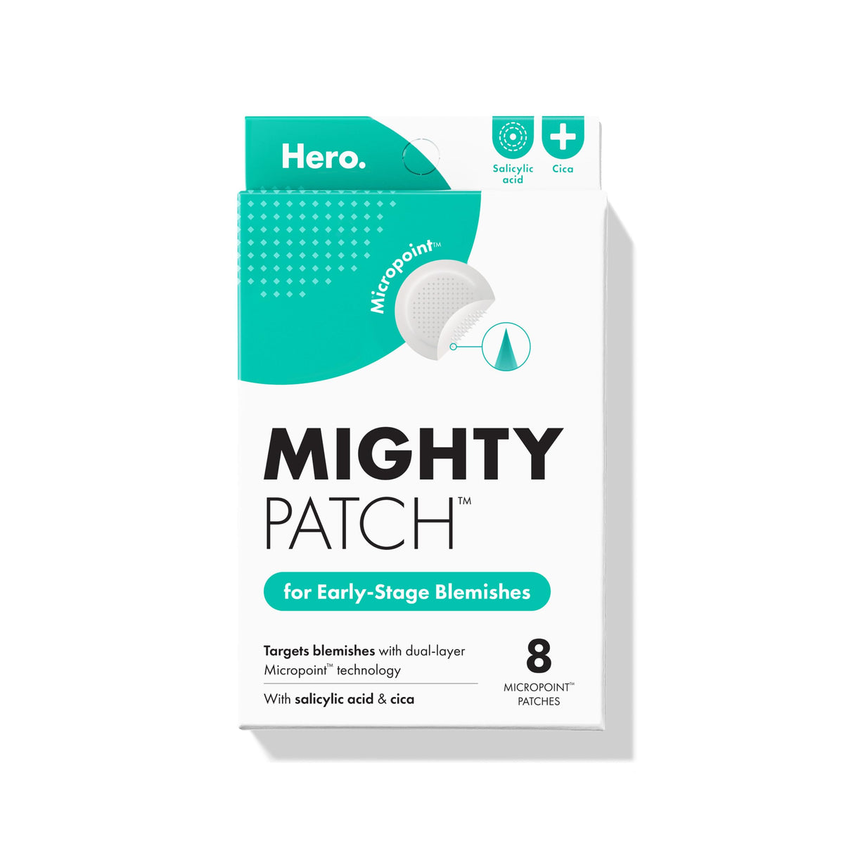 Mighty Patch Hero Cosmetics Micropoint Acne Pimple Patches, 8 Ct Mighty Patch