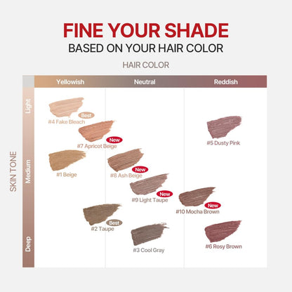 Espoir The Brow Color Fixing Cara #4 Fake Bleach | Easy Fixing without Clumping with Skinny Brush, Long-Lasting & Smudge-proof Eyebrow Mascara, Soft Mood Coloring Tinted Gel, Korean Makeup, 0.1 Fl Oz. Espoir