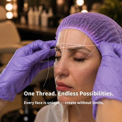 Ink Permanent Brow Mapping String, Eyebrow Thread for Microblading (White) Ink Permanent