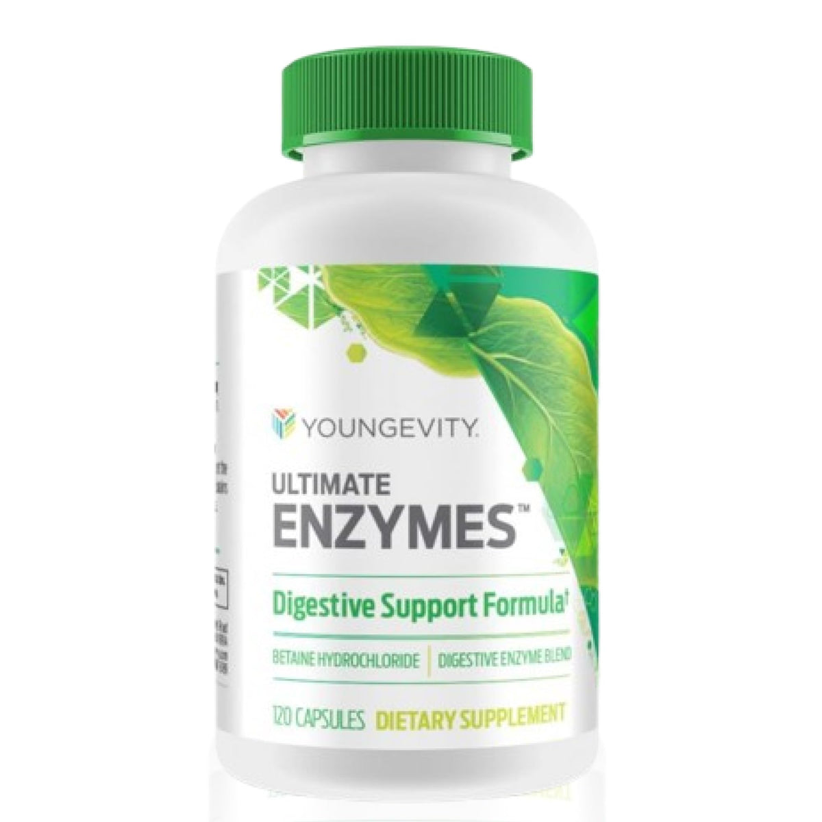 Youngevity Ultimate Enzymes® - Multi Enzymes for Digestion, Gas & Bloating Relief - Betaine HCl, Ox Bile, Pancreatine 10X, Papain 6M, Pepsin 1:3000 (120 Capsules) Youngevity