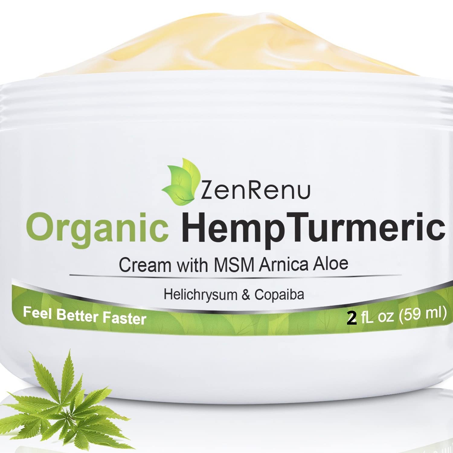 Zenrenu Hemp Joint & Muscle Relief Cream with Turmeric, Arnica, MSM, Hemp Oil & 7 Essential Oils - Non-Greasy & Soothing Formula for Back, Neck, Elbows, Knees, & Hip - ZenRenu, 2 oz Zenrenu buy australia supplements