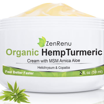 Zenrenu Hemp Joint & Muscle Relief Cream with Turmeric, Arnica, MSM, Hemp Oil & 7 Essential Oils - Non-Greasy & Soothing Formula for Back, Neck, Elbows, Knees, & Hip - ZenRenu, 2 oz Zenrenu buy australia supplements