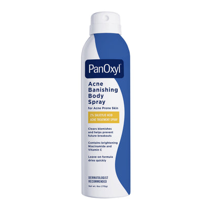 PanOxyl Acne Banishing Body Spray, 2% Salicylic Acid, For Body, 6 oz PanOxyl